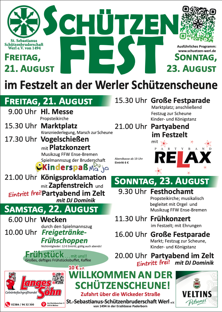 Plakat Schützenfest Werl